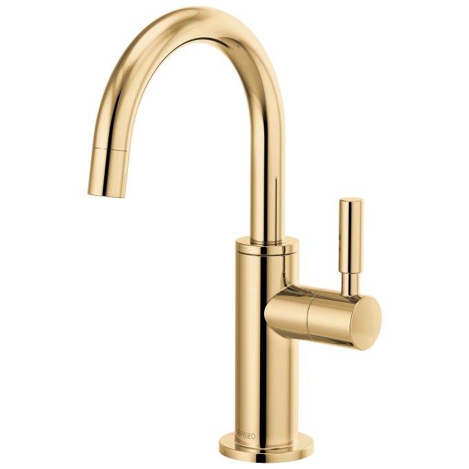 BRIZO Odin Beverage Faucet with Arc Spout — Polished Gold