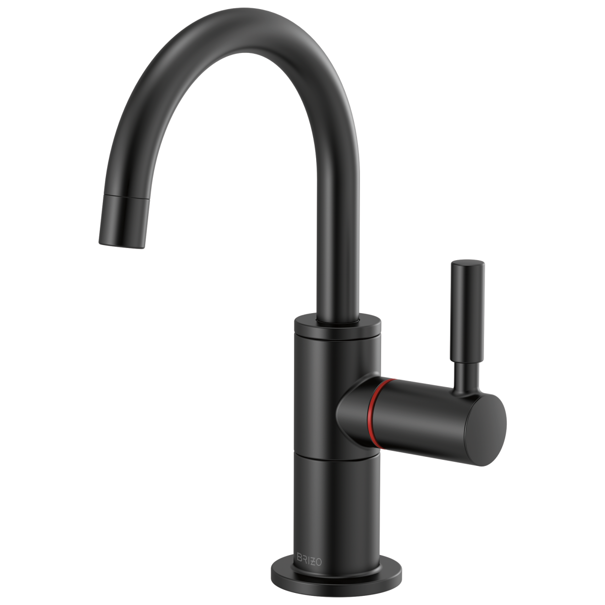 BRIZO Odin Instant Hot Faucet with Arc Spout — Matte Black