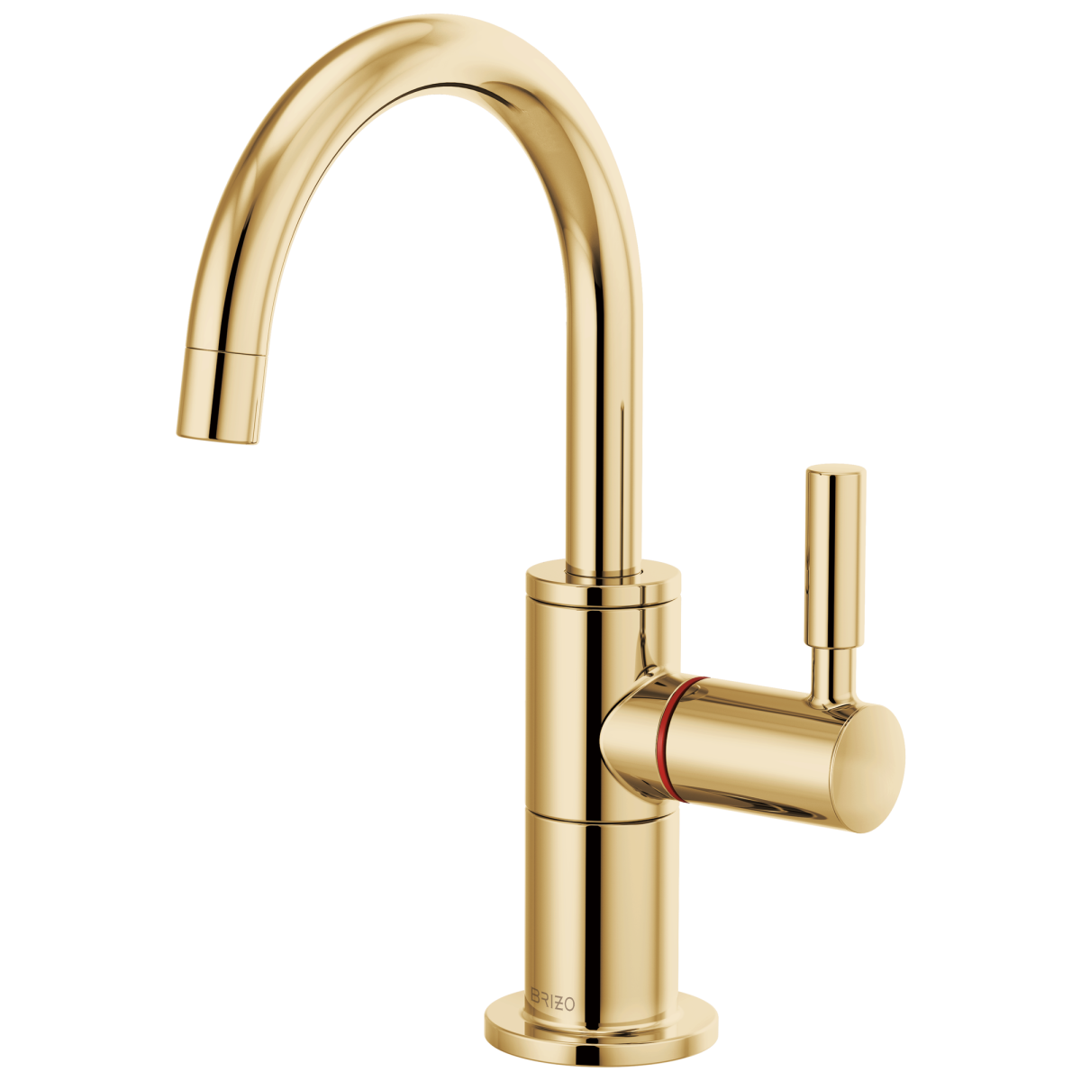 BRIZO Odin Instant Hot Faucet with Arc Spout — Polished Gold