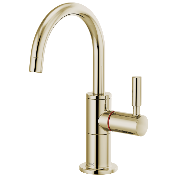 BRIZO Odin Instant Hot Faucet with Arc Spout — Polished Nickel