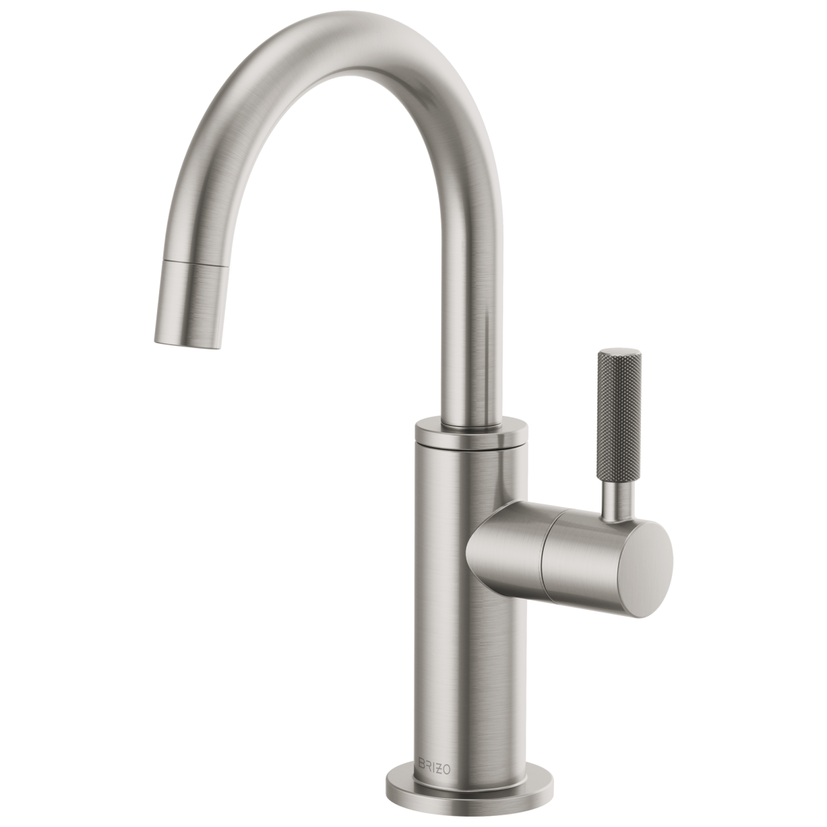BRIZO Litze Beverage Faucet with Arc Spout and Knurled Handle — Stainless