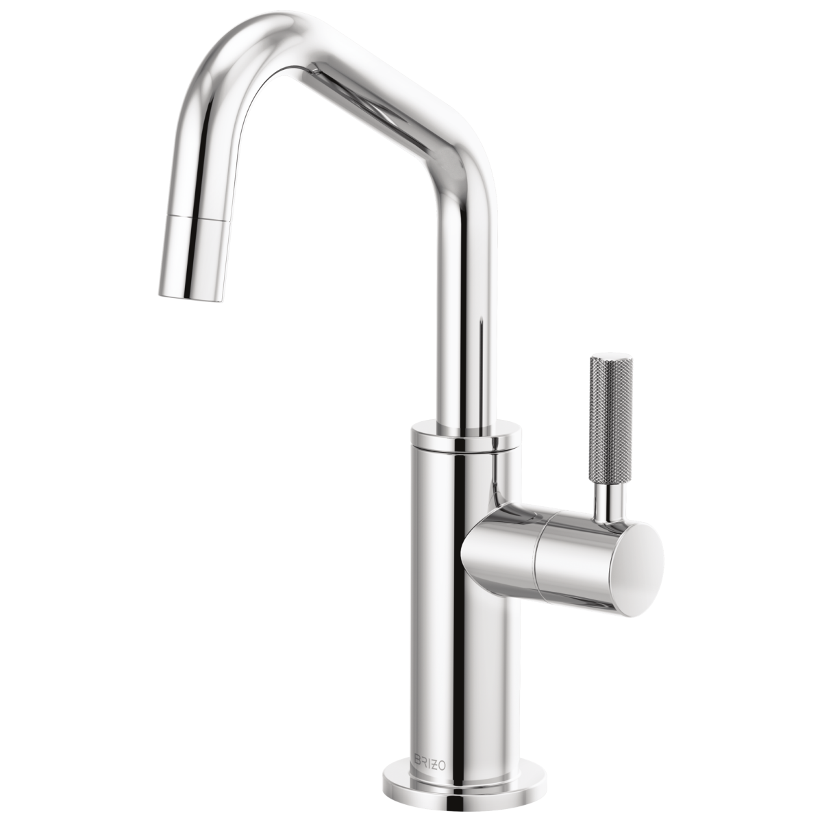 BRIZO Litze Beverage Faucet with Angled Spout and Knurled Handle — Chrome