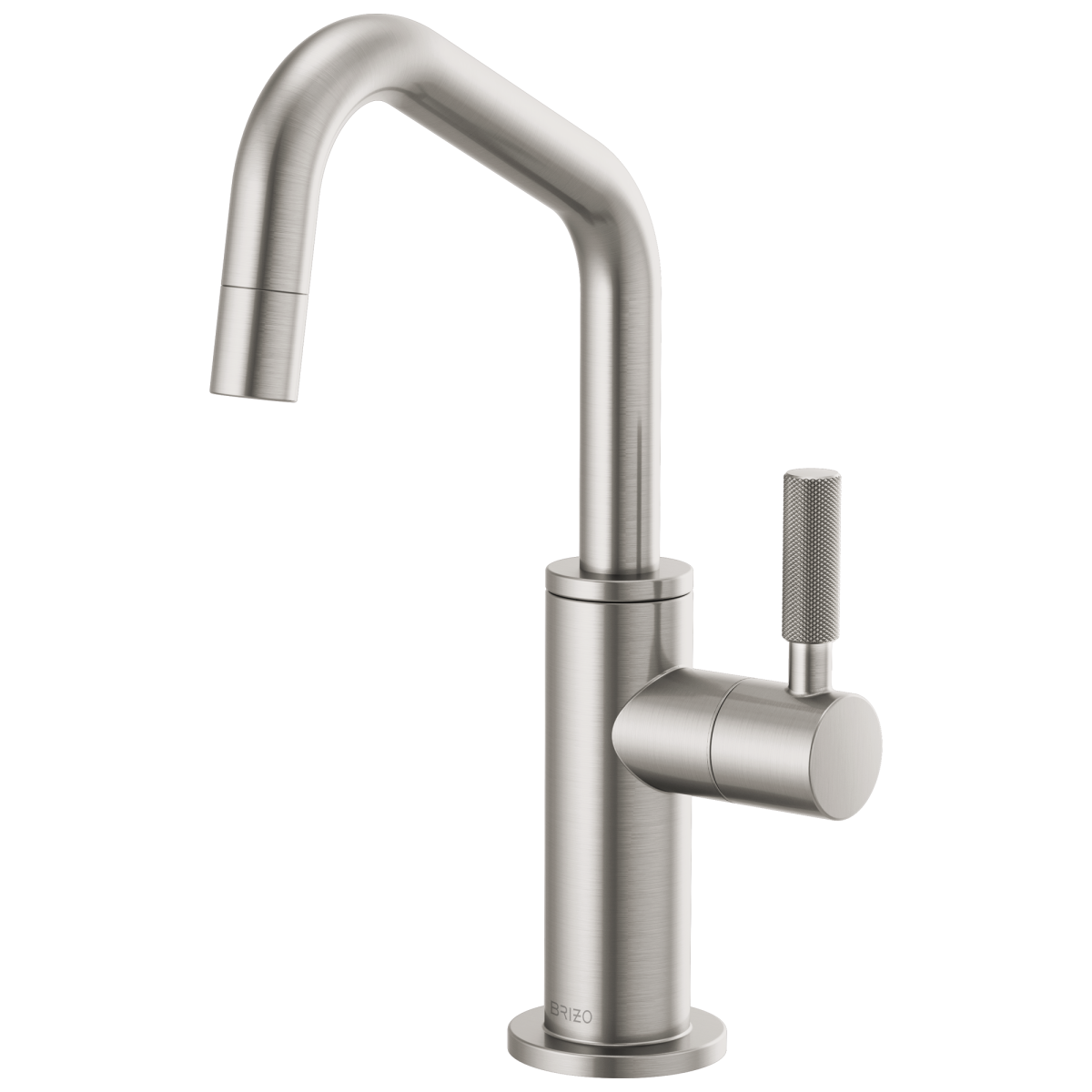 BRIZO Litze Beverage Faucet with Angled Spout and Knurled Handle — Stainless