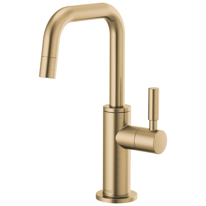 BRIZO Odin Beverage Faucet with Square Spout — Luxe Gold