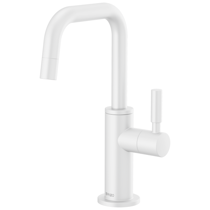 BRIZO Odin Beverage Faucet with Square Spout — Matte White