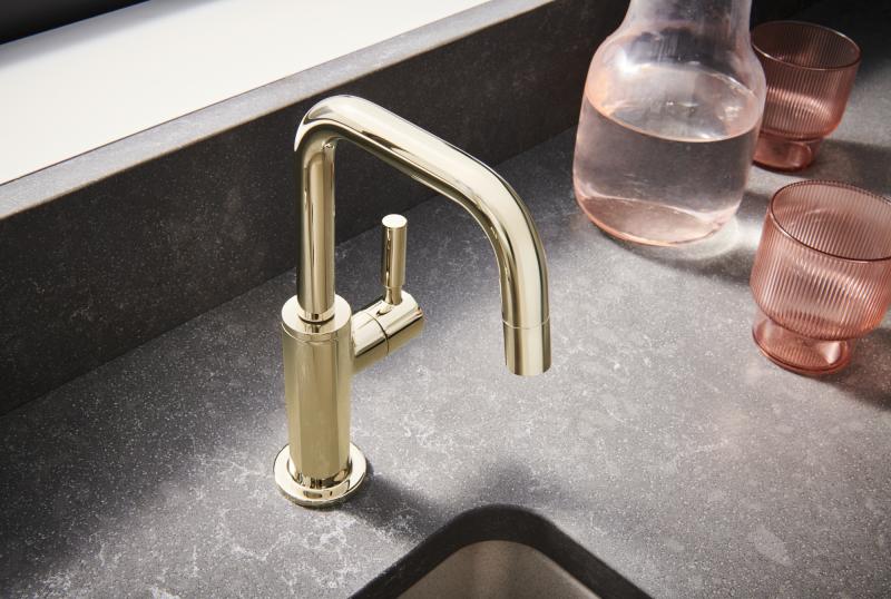 BRIZO Odin Beverage Faucet with Square Spout — Polished Nickel