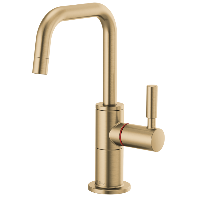 BRIZO Odin Instant Hot Faucet with Square Spout — Luxe Gold
