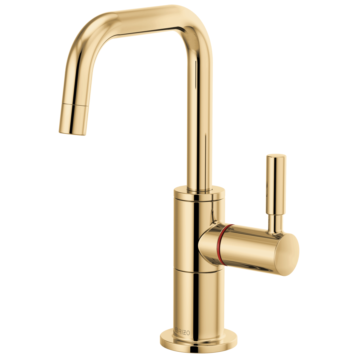 BRIZO Odin Instant Hot Faucet with Square Spout — Polished Gold