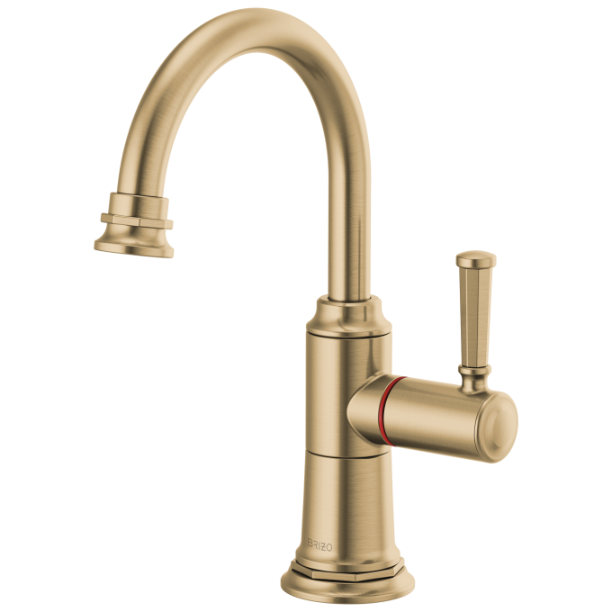 BRIZO Rook Instant Hot Faucet with Arc Spout — Luxe Gold