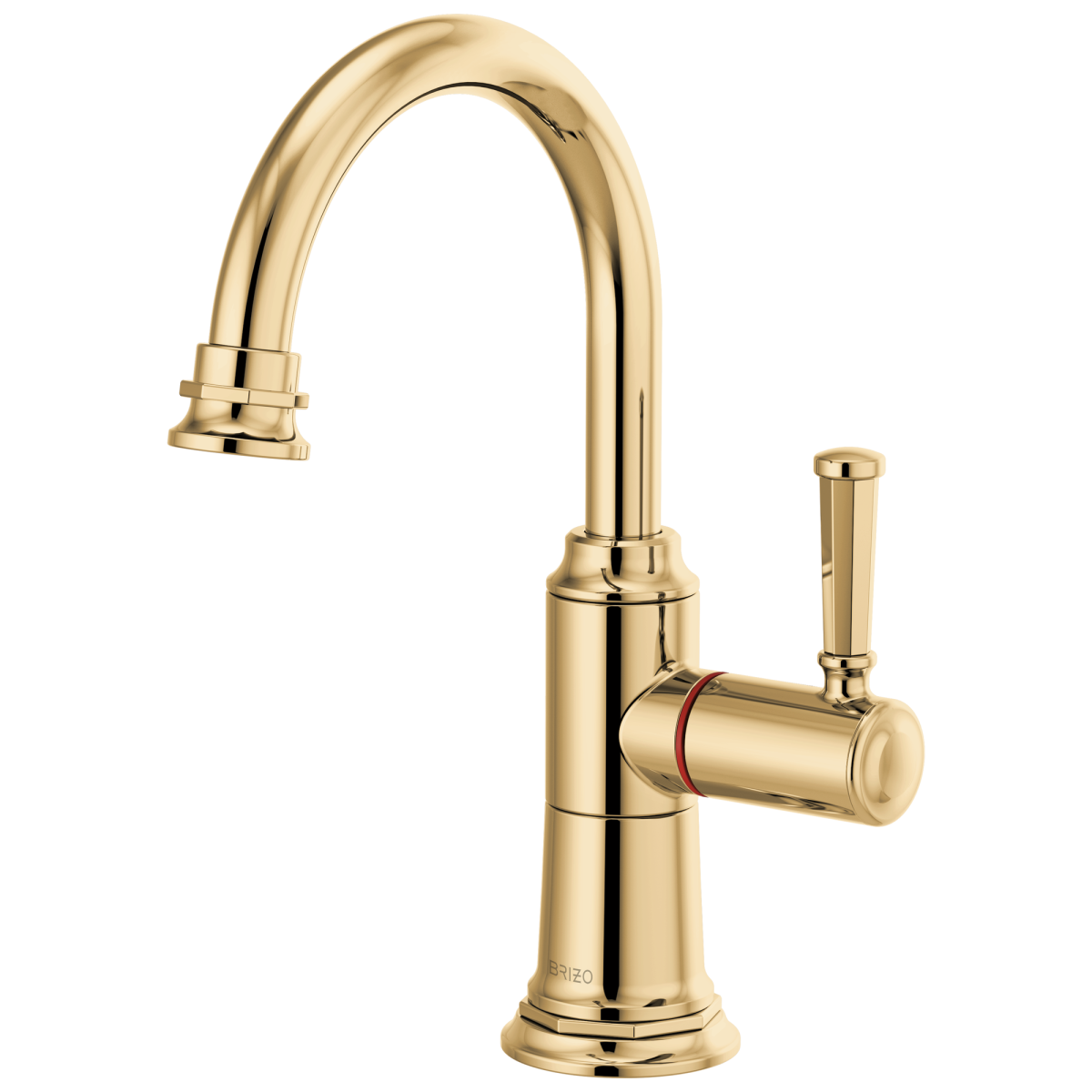 BRIZO Rook Instant Hot Faucet with Arc Spout — Polished Gold