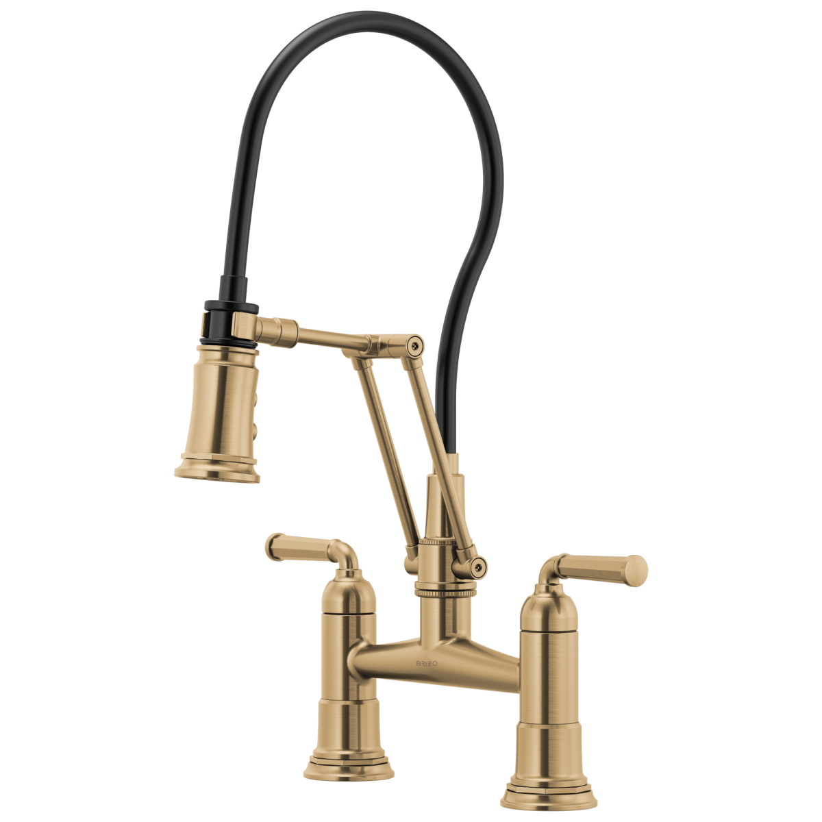 BRIZO Rook Articulating Bridge Faucet — Luxe Gold