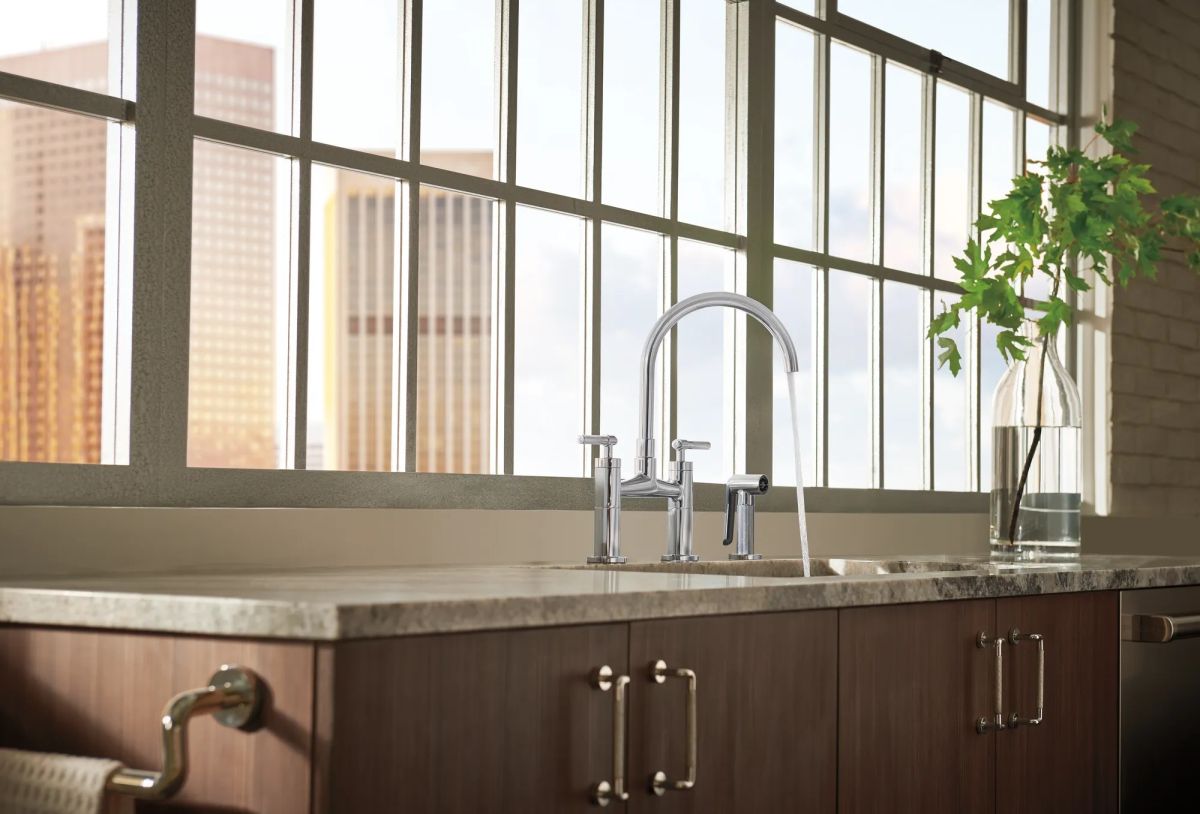 BRIZO Litze Drawer Pull With Knurling — Polished Nickel