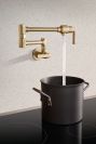 BRIZO Kintsu Wall Mount Pot Filler with Lever Handle — Lumicoat® Luxe Gold