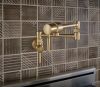 BRIZO European Wall Mount Pot Filler Faucet — Luxe Gold