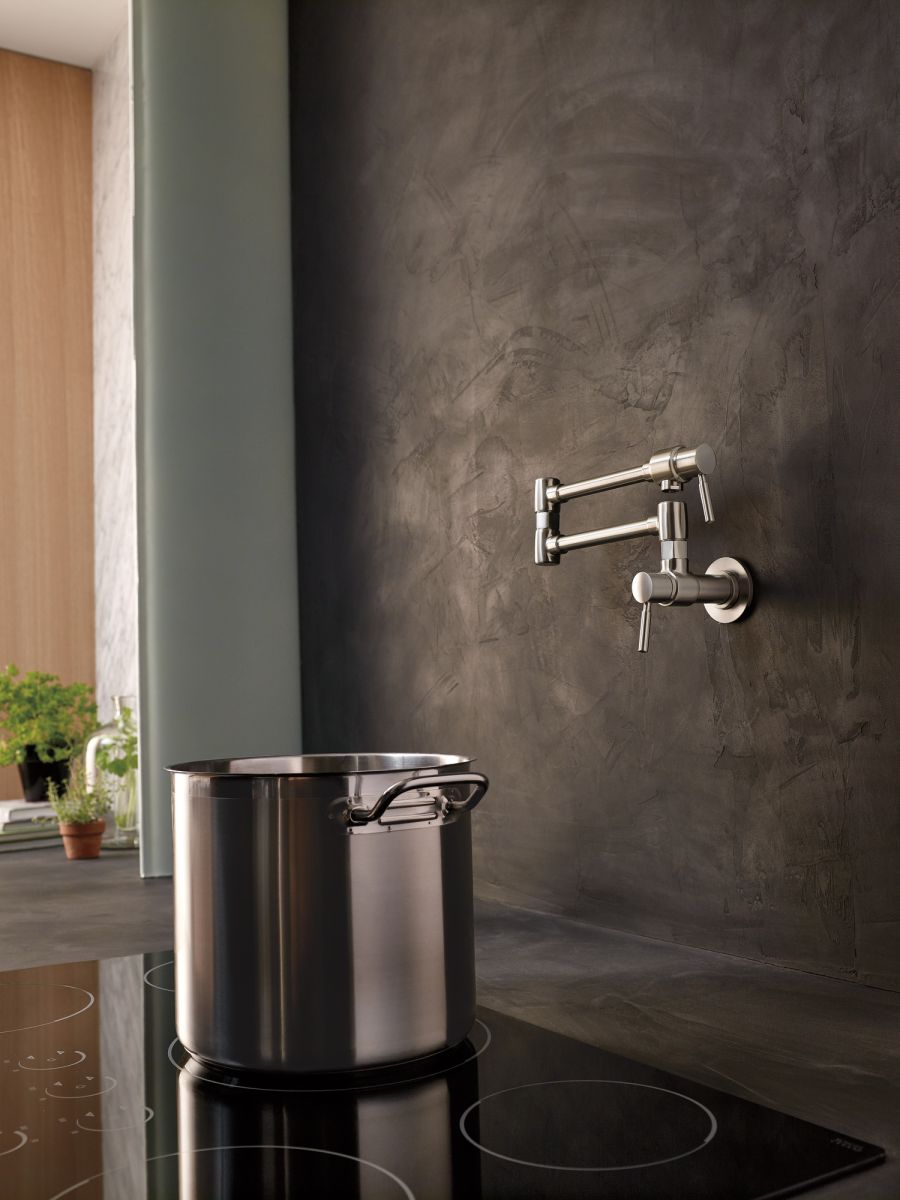BRIZO European Wall Mount Pot Filler Faucet — Stainless