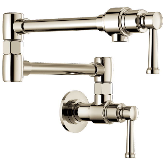 BRIZO Artesso Wall Mount Pot Filler — Polished Nickel