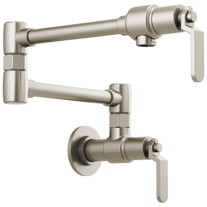 BRIZO Litze Wall Mount Pot Filler with Industrial Handle Kit — Stainless
