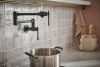 BRIZO Tulham Wall Mount Pot Filler — Matte Black / Brilliance Black Onyx