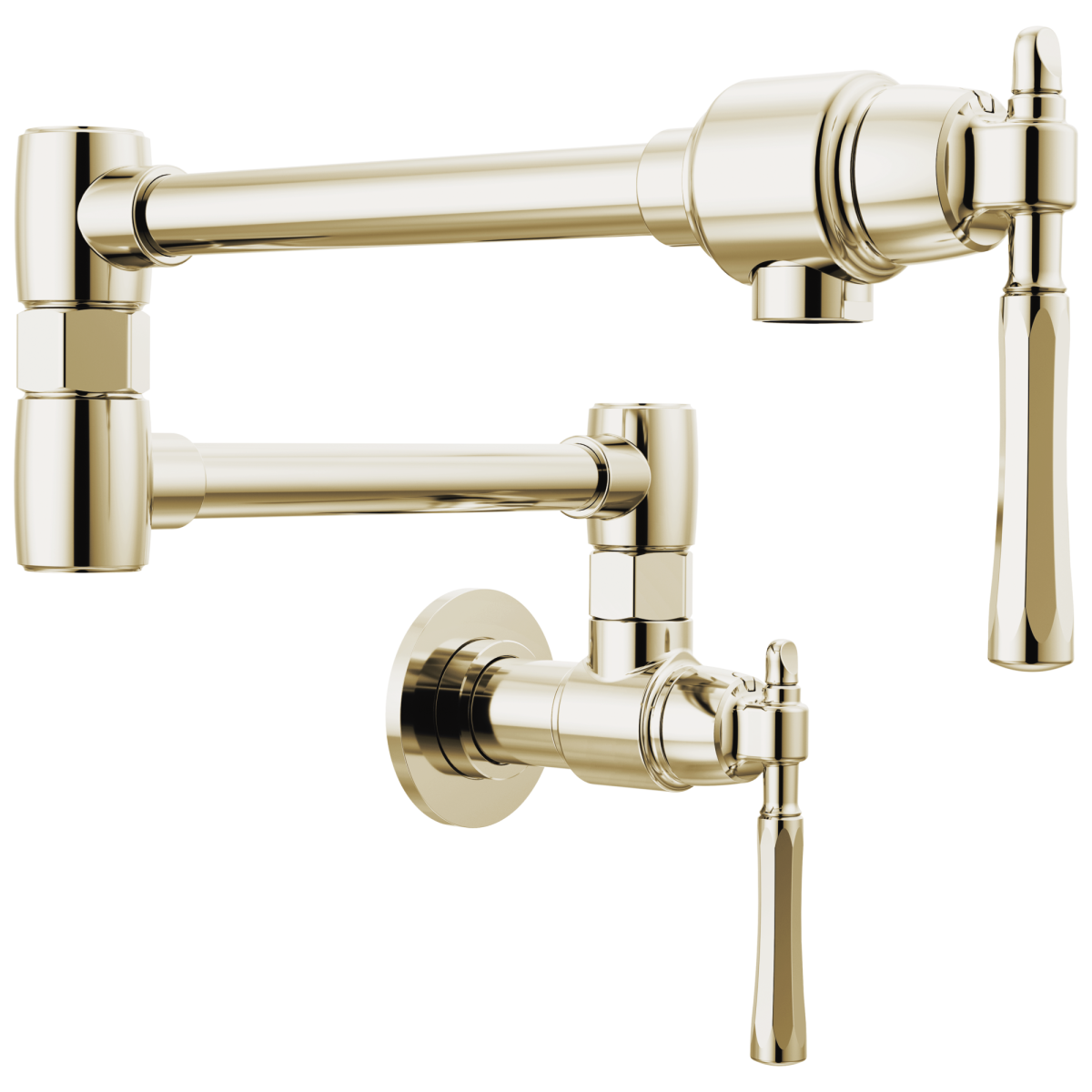 BRIZO Tulham Wall Mount Pot Filler — Polished Nickel