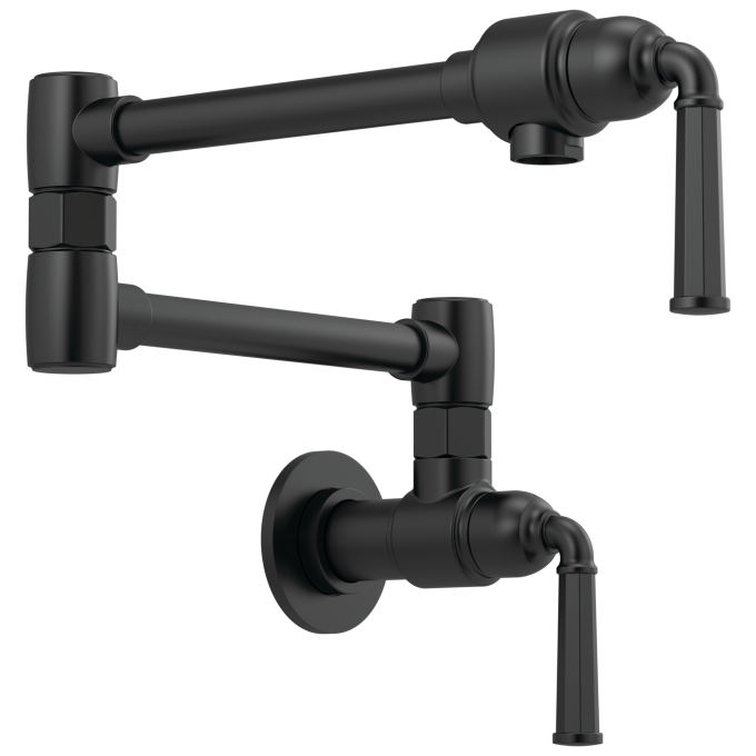 BRIZO Rook Wall Mount Pot Filler — Matte Black