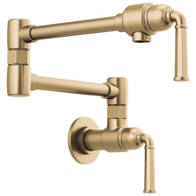 BRIZO Rook Wall Mount Pot Filler — Luxe Gold