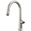 BRIZO Kintsu Pull-Down Faucet with Arc Spout - Less Handle — Lumicoat® Stainless