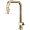 BRIZO Frank Lloyd Wright Pull-Down Kitchen Faucet with Square Spout - Less Handle — Luxe Gold