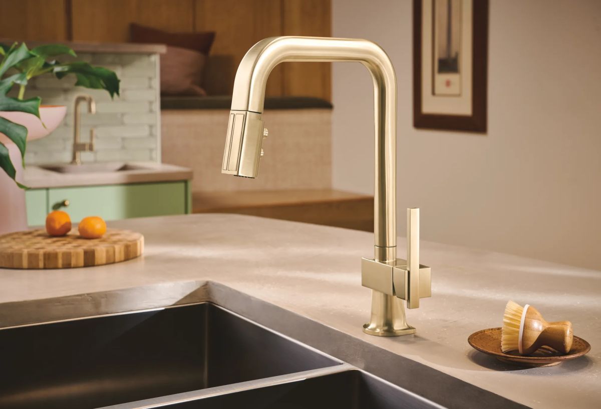 BRIZO Frank Lloyd Wright Bar Faucet Offset Lever Handle Kit — Luxe Gold