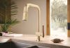 BRIZO Frank Lloyd Wright Pull-Down Kitchen Faucet with Square Spout - Less Handle — Luxe Gold