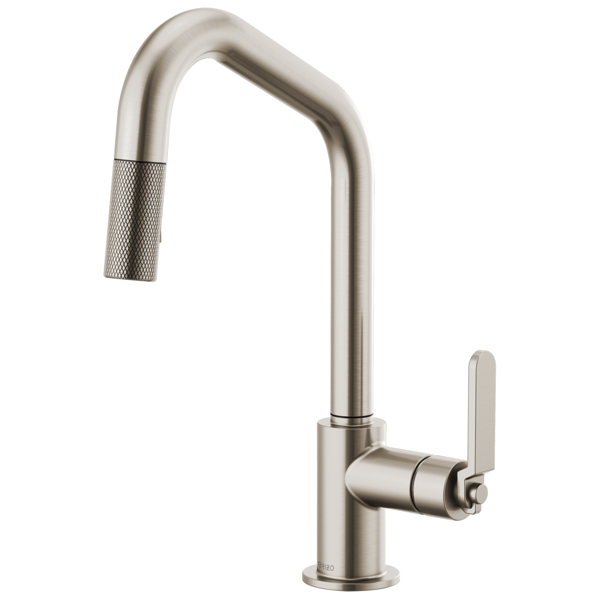 BRIZO Litze Pull-Down Faucet with Angled Spout and Industrial Handle — Stainless