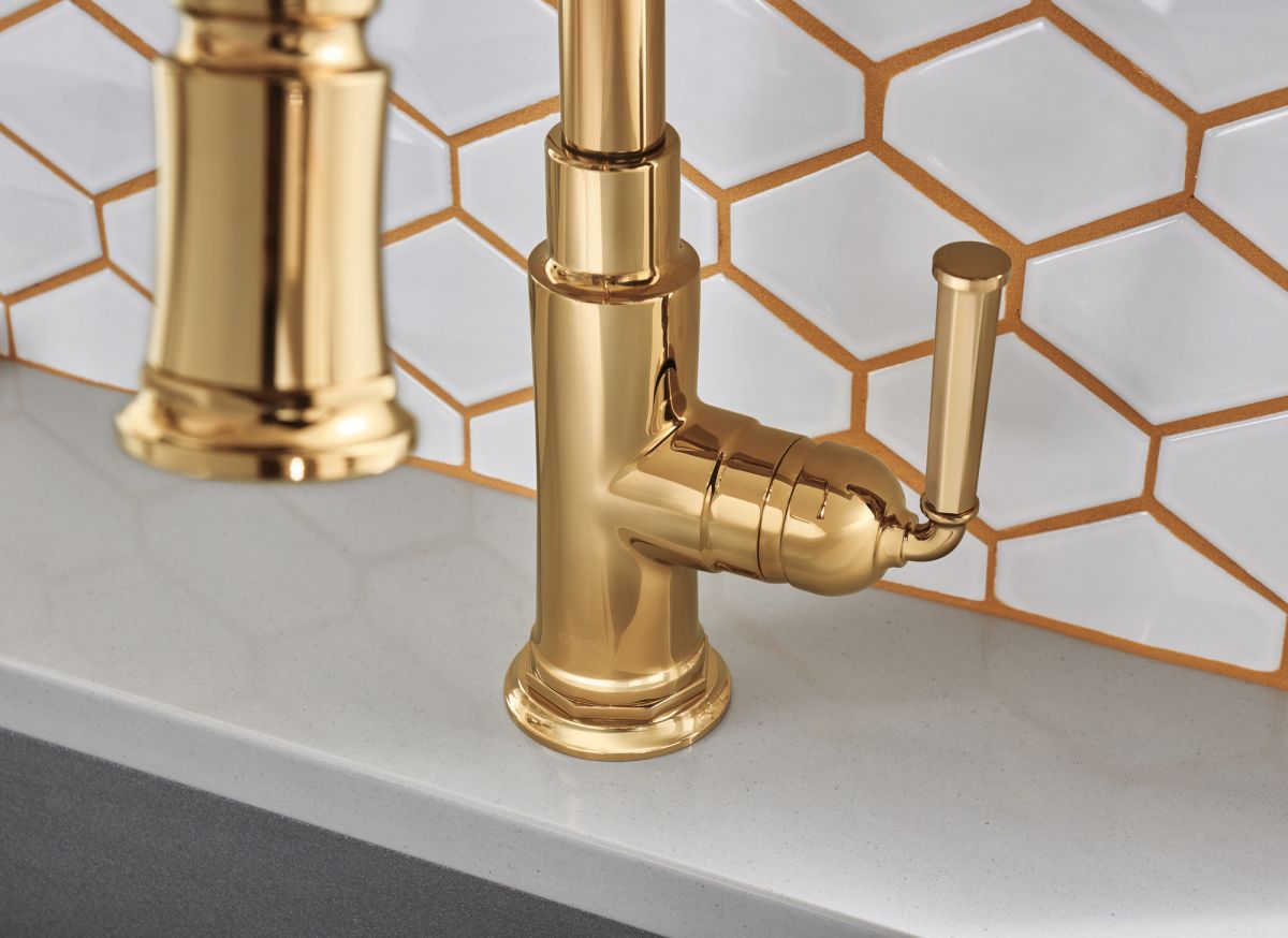 BRIZO Rook Pull-Down Faucet — Polished Gold