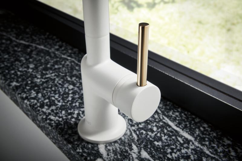 BRIZO Jason Wu for BRIZO Pull-Down Kitchen Faucet with Arc Spout - Less Handle — Matte White