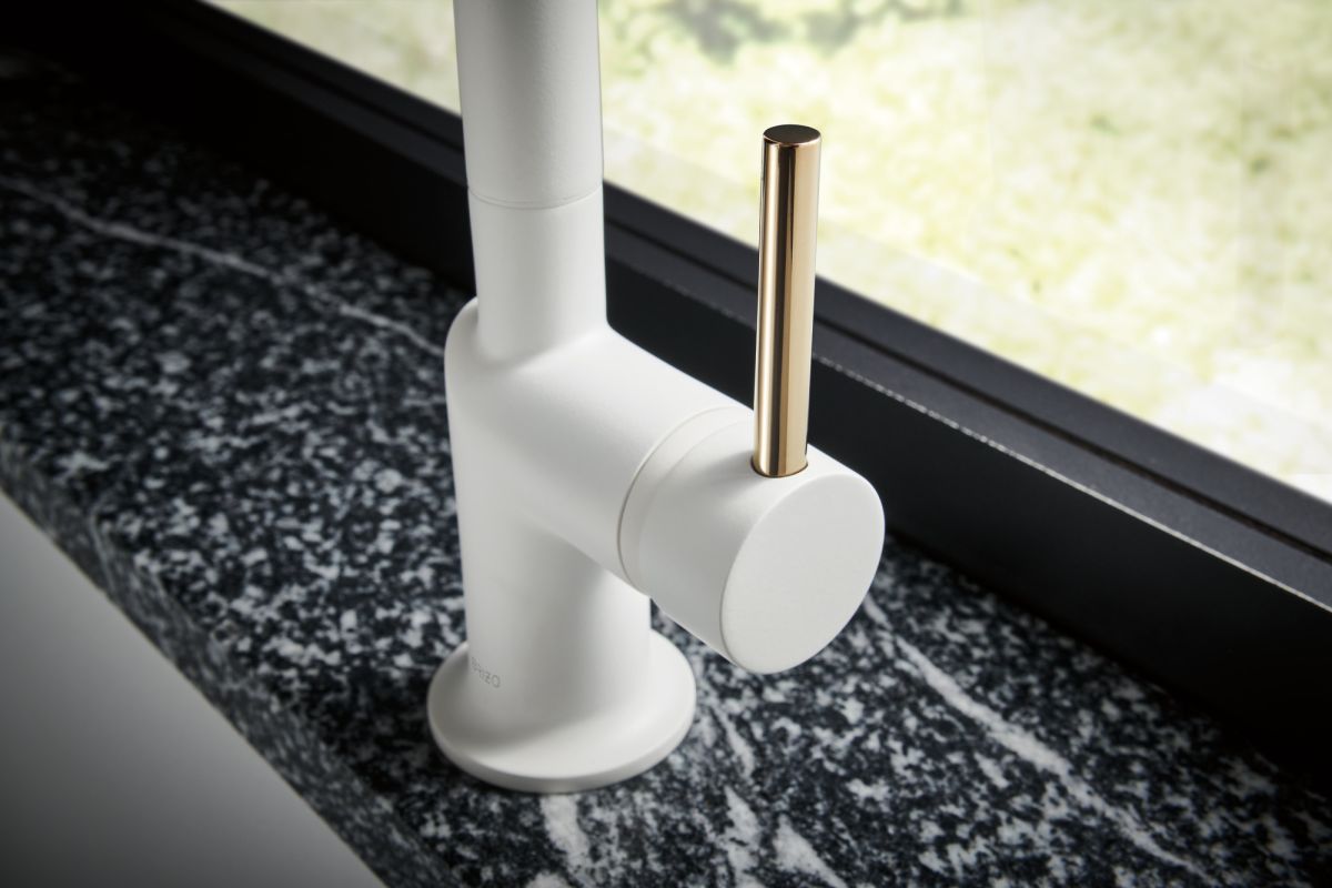 BRIZO Jason Wu for BRIZO Pull-Down Kitchen Faucet with Arc Spout - Less Handle — Matte White