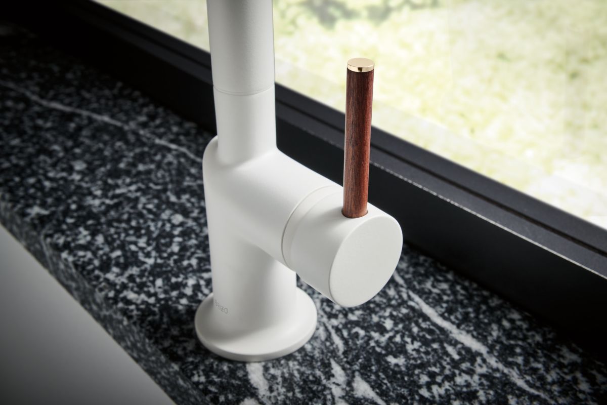 BRIZO Jason Wu for BRIZO Pull-Down Kitchen Faucet with Arc Spout - Less Handle — Matte White