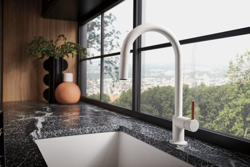 BRIZO Jason Wu for BRIZO Pull-Down Faucet Wood Lever Handle Kit — Matte White / Wood