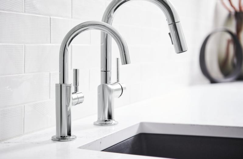 BRIZO Odin Pull-Down Faucet with Arc Spout - Less Handle — Chrome