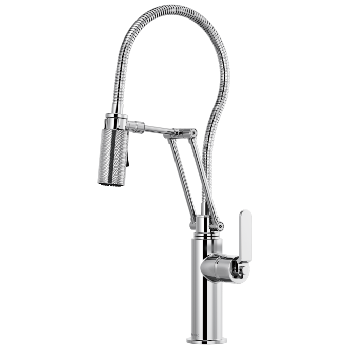 BRIZO Litze Articulating Faucet With Finished Hose — Chrome