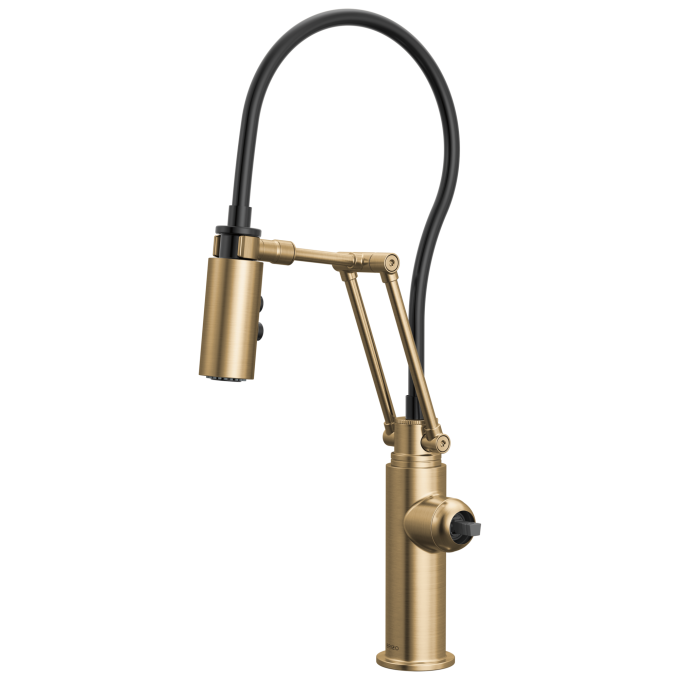BRIZO Odin Articulating Kitchen Faucet - Less Handle — Luxe Gold