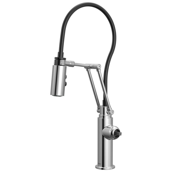 BRIZO Odin Articulating Kitchen Faucet - Less Handle — Chrome
