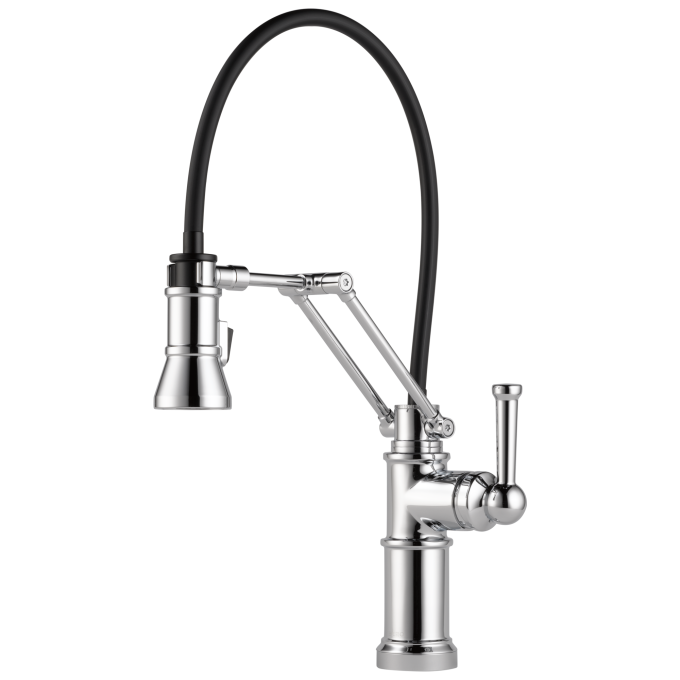 BRIZO Artesso Single Handle Articulating Kitchen Faucet — Chrome