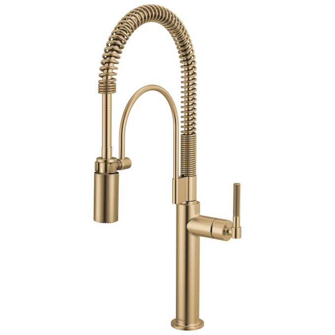 BRIZO Litze Semi-Professional Kitchen Faucet - Knurled Handle — Luxe Gold