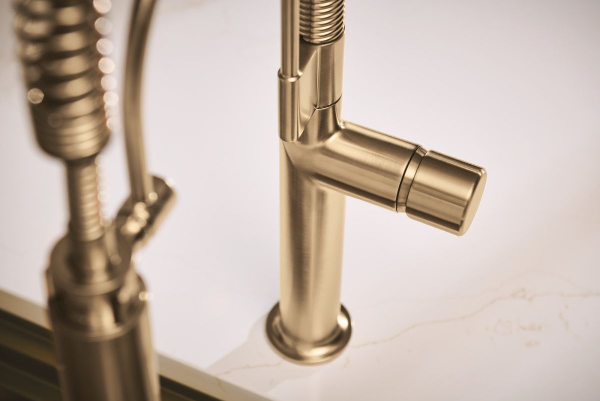 BRIZO Odin Semi-Professional Kitchen Faucet - Less Handle — Luxe Gold