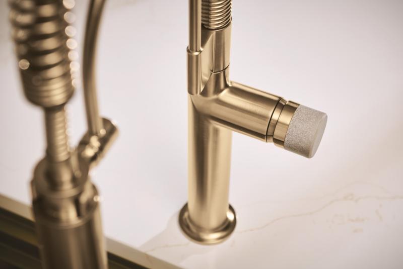 BRIZO Odin Semi-Professional Kitchen Faucet - Less Handle — Luxe Gold