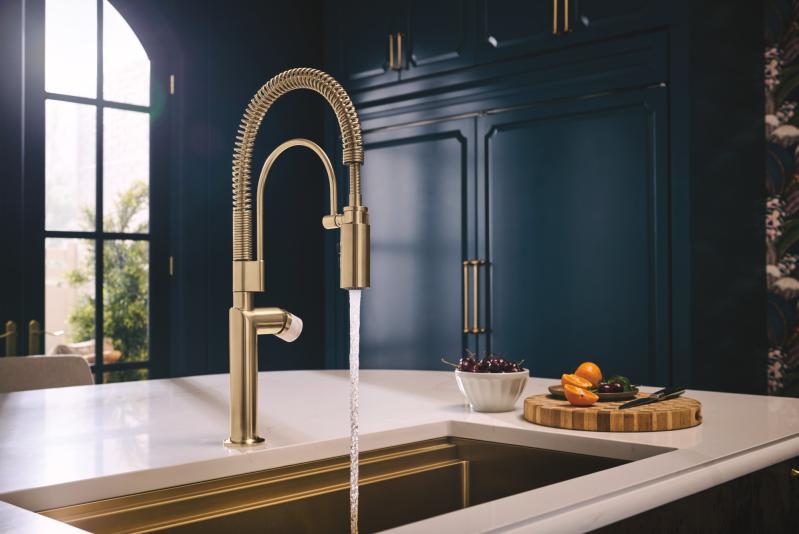 BRIZO Odin Semi-Professional Kitchen Faucet - Less Handle — Luxe Gold