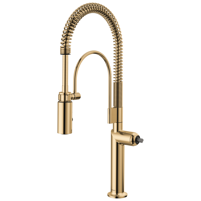 BRIZO Odin Semi-Professional Kitchen Faucet - Less Handle — Polished Gold