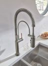 BRIZO Odin Semi-Professional Kitchen Faucet - Less Handle — Luxe Steel