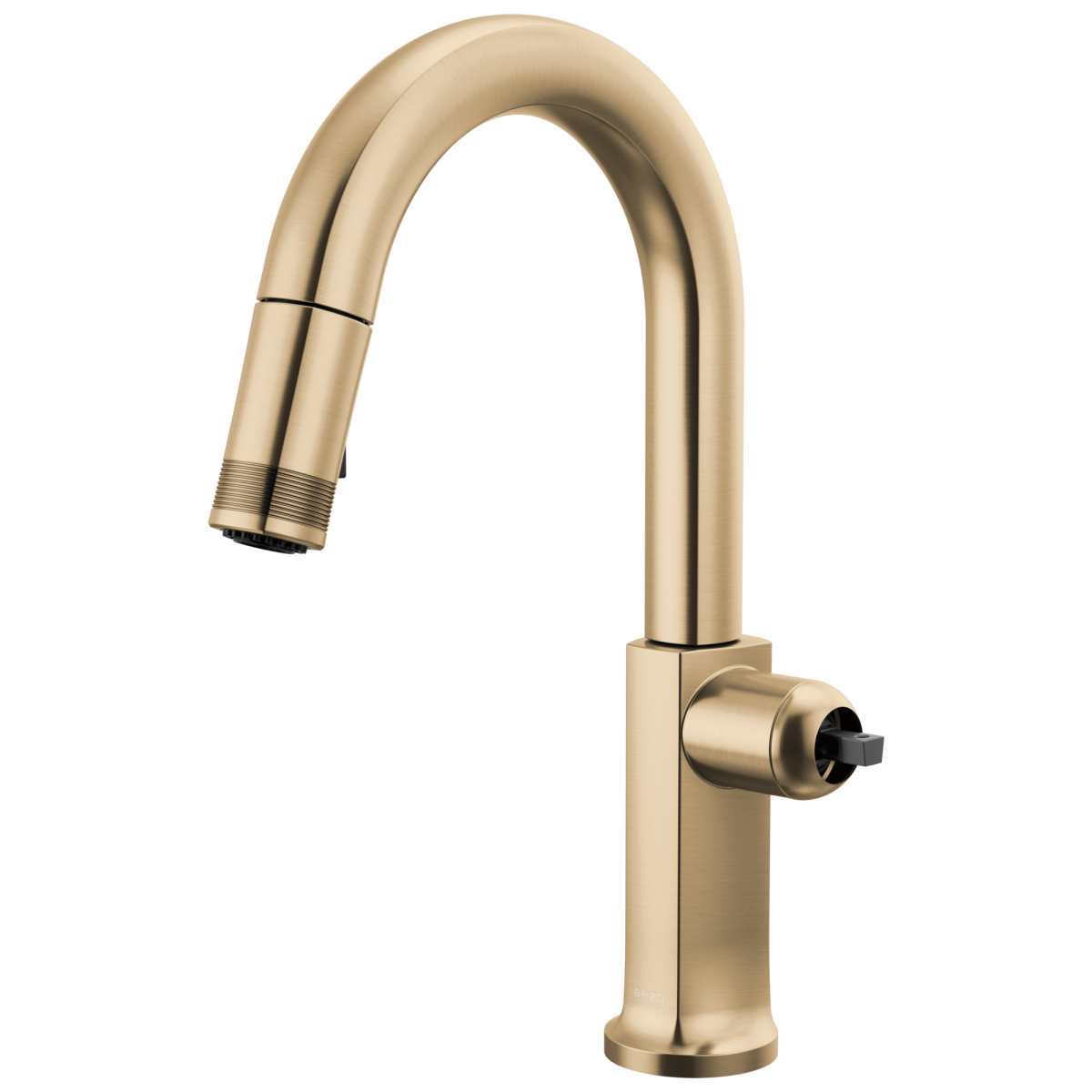 BRIZO Kintsu Pull-Down Prep Faucet with Arc Spout - Less Handle — Lumicoat® Luxe Gold