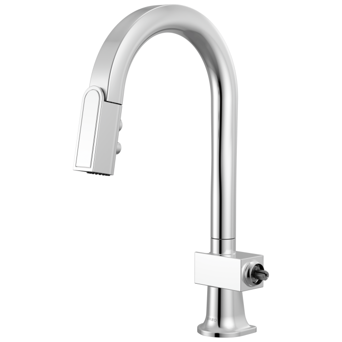 BRIZO Frank Lloyd Wright Pull-Down Prep Faucet with Arc Spout - Less Handle — Chrome