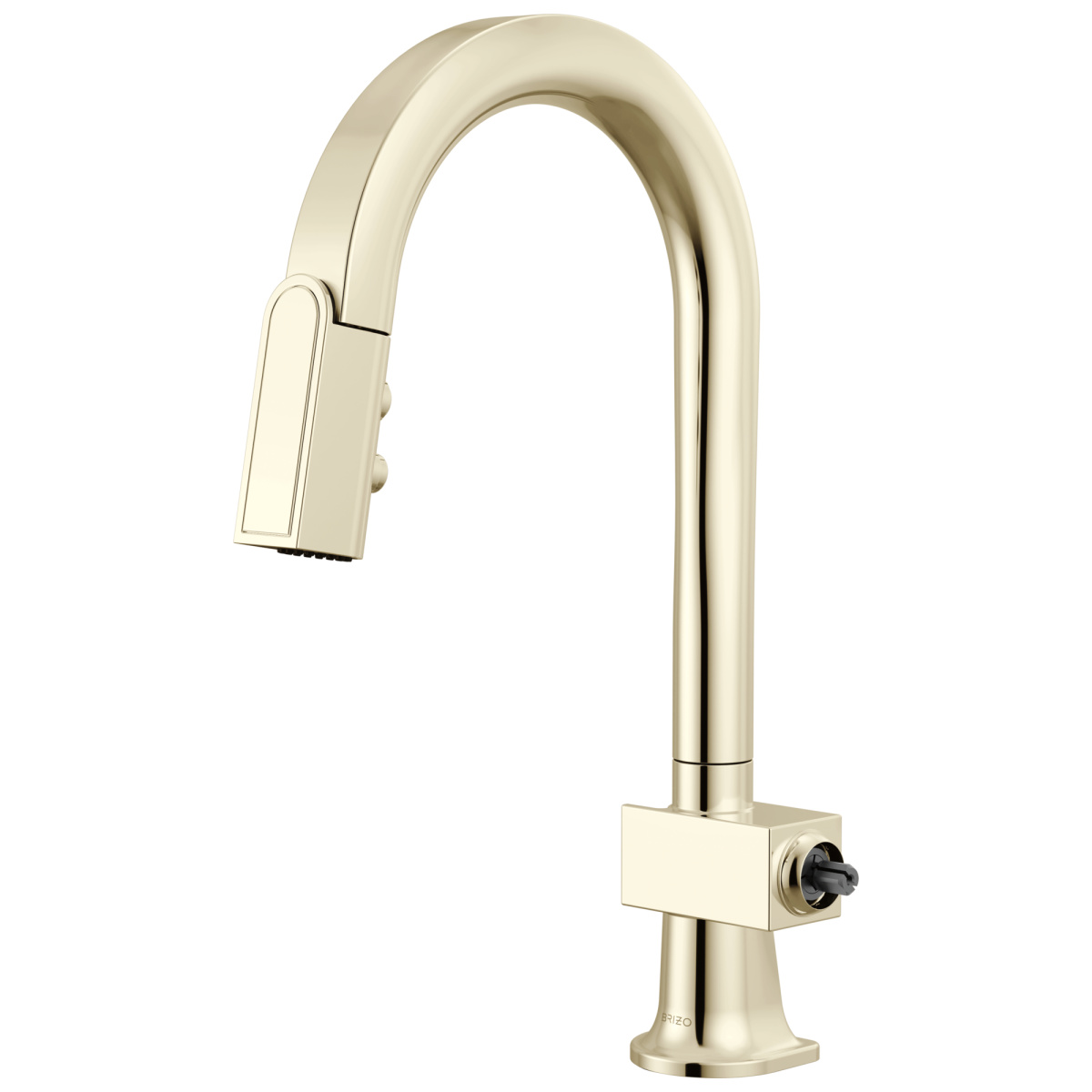 BRIZO Frank Lloyd Wright Pull-Down Prep Faucet with Arc Spout - Less Handle — Polished Nickel