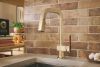 BRIZO Frank Lloyd Wright Pull-Down Prep Faucet with Square Spout - Less Handle — Luxe Gold